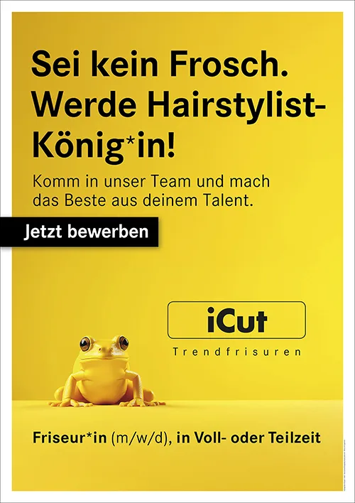 Frosch auf gelbe Plakate